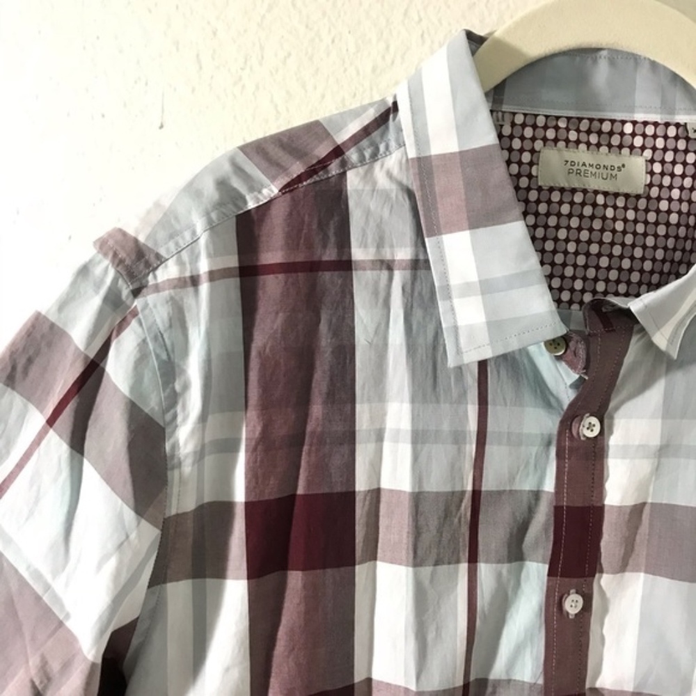 7 Diamonds Plaid Lightweight SS Shirt XL - Picture 3 of 3